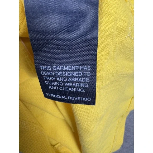 Tommy Hilfiger Rugby Shirt Navy Blue Yellow Iconic Classic Striped Rap 5 Custom - Picture 8 of 13